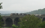 Train over Rockville bridge